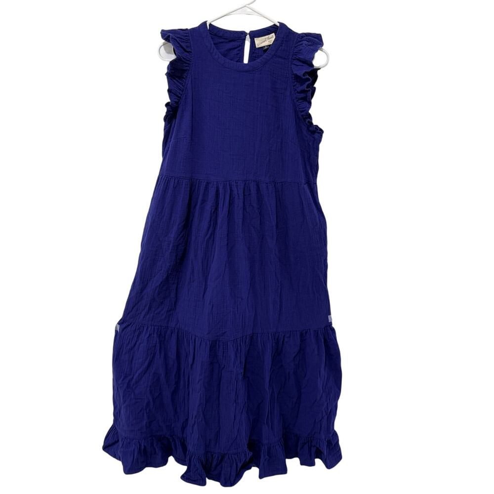 Universal Thread Royal Blue Sleeveless Ruffle Hem Dress Medium